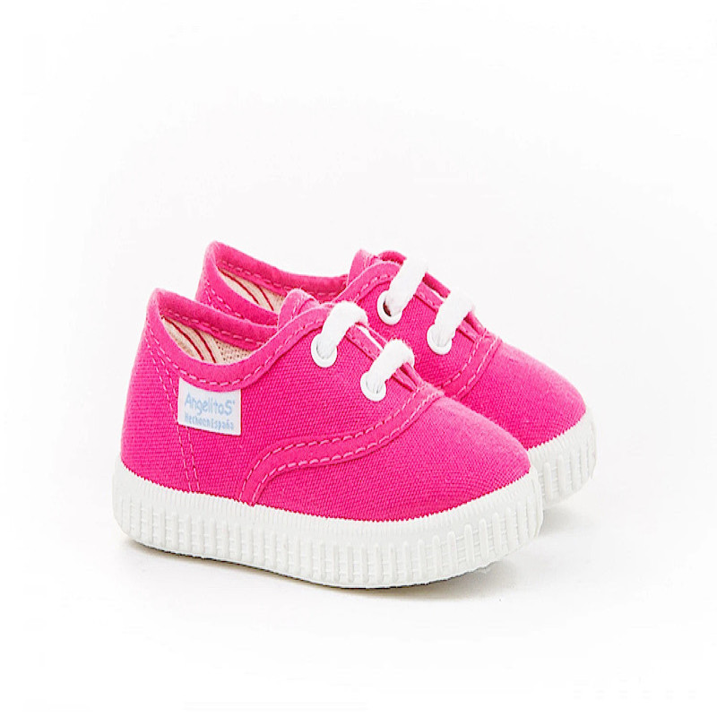 Made in Spain EU20-EU29 Classic Canvas shoes Non Slip Rubber Fuchsia 